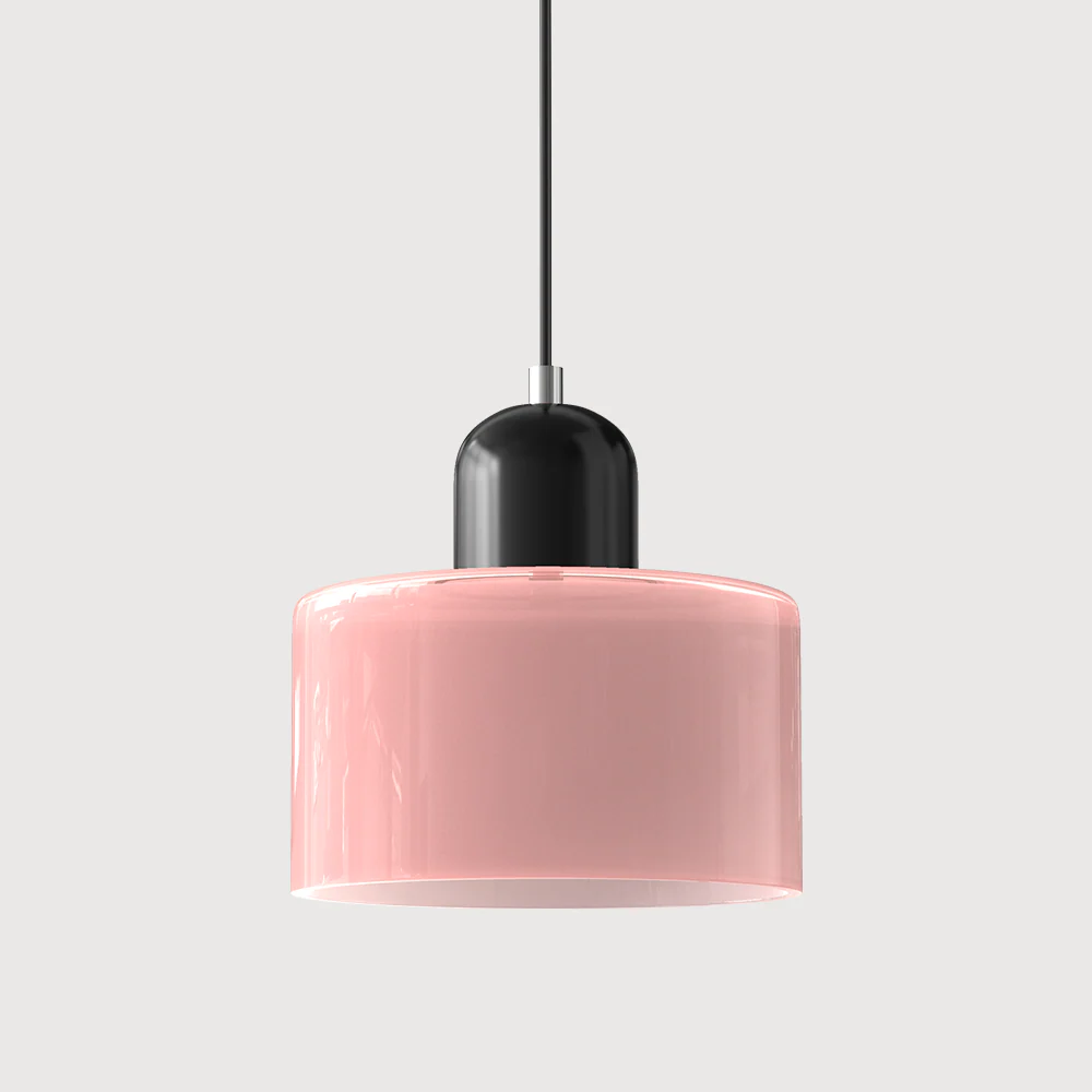 Coloured glass Bauhaus pendant light - Image 9