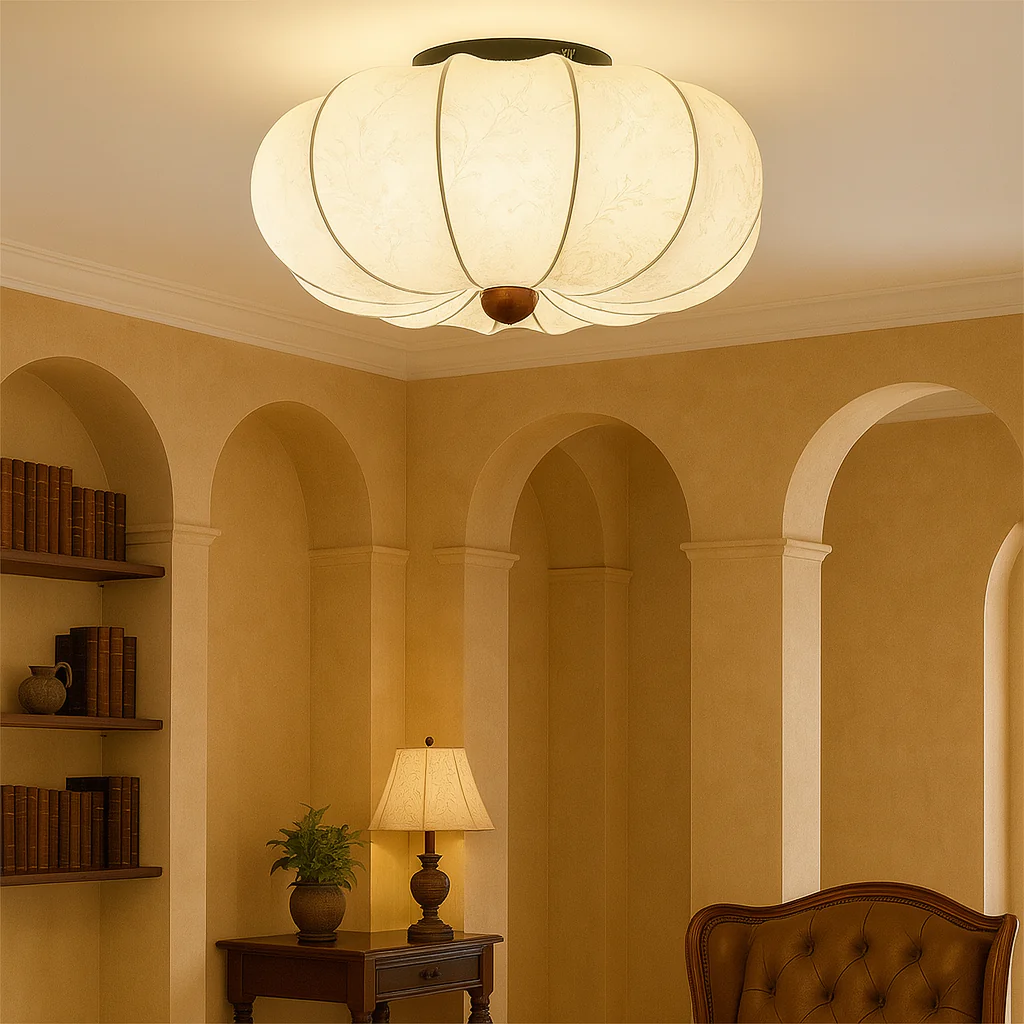 Contemporary Silk Ceiling Light - Image 3