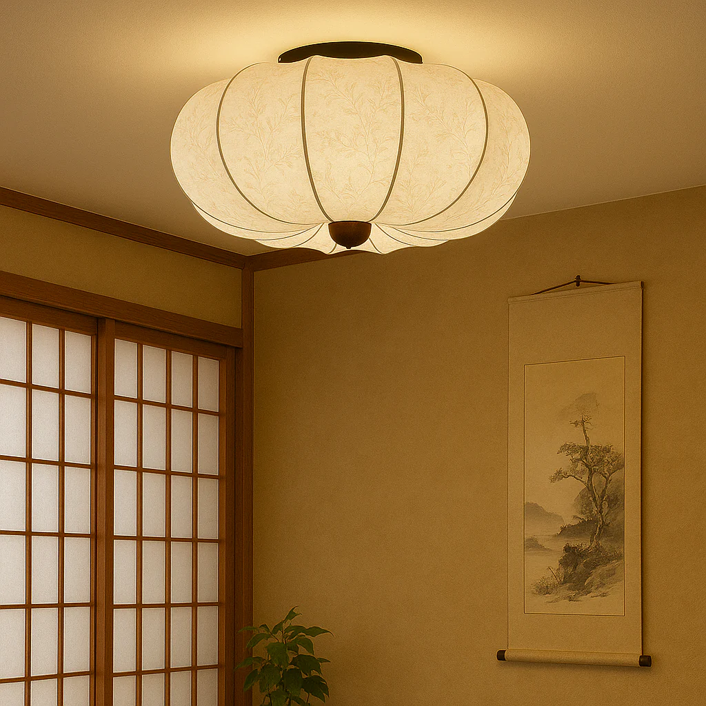 Contemporary Silk Ceiling Light - Image 4