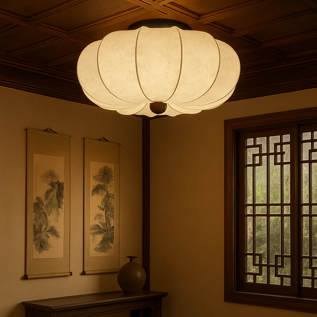 Contemporary Silk Ceiling Light - Image 5