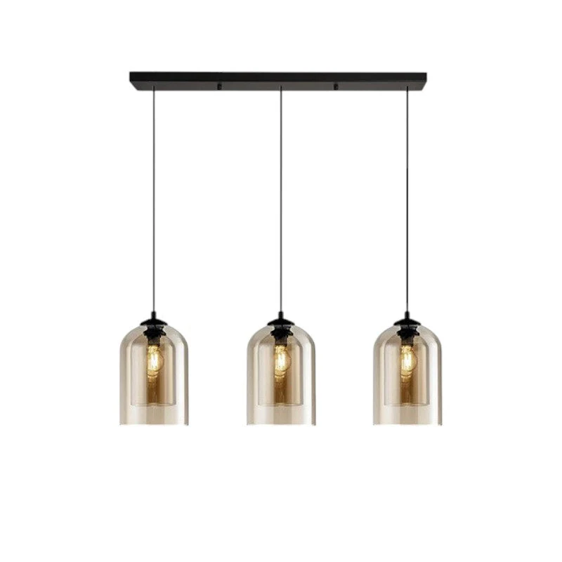 Contemporary Tinted Glass Kitchen Island Pendant - Image 11