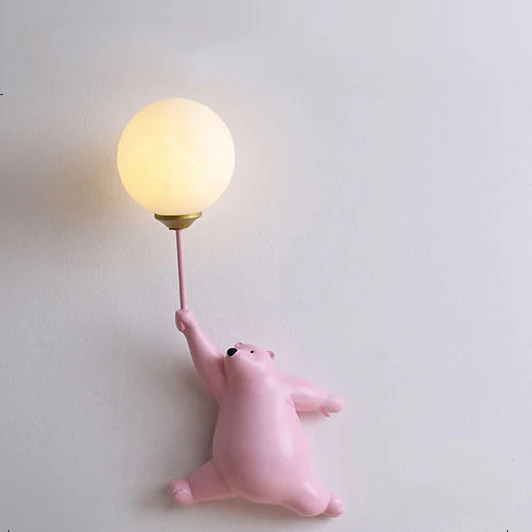 Cute Bear Wall Lamp Kids Room Balloon Light Decorative - Image 10