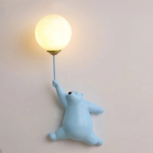 Cute Bear Wall Lamp Kids Room Balloon Light Decorative - Image 11