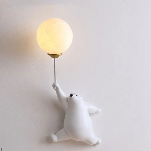 Cute Bear Wall Lamp Kids Room Balloon Light Decorative - Image 12