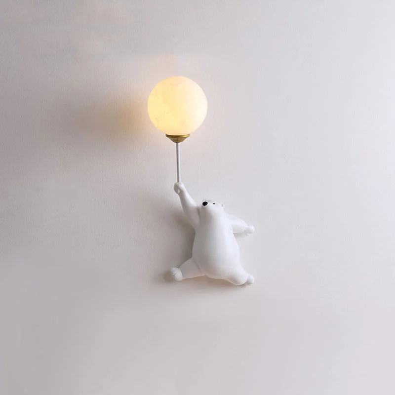 Cute Bear Wall Lamp Kids Room Balloon Light Decorative - Image 3