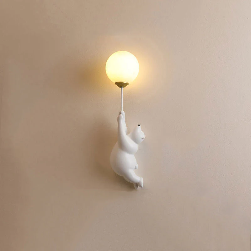 Cute Bear Wall Lamp Kids Room Balloon Light Decorative - Image 4