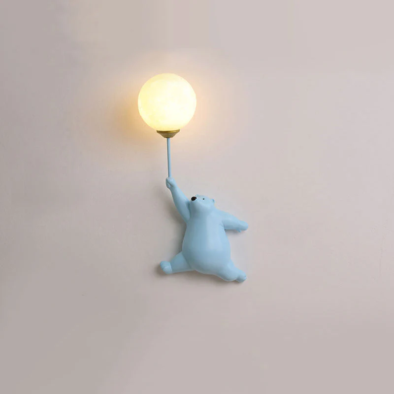 Cute Bear Wall Lamp Kids Room Balloon Light Decorative - Image 5