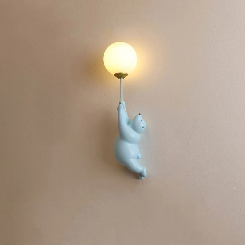 Cute Bear Wall Lamp Kids Room Balloon Light Decorative - Image 6