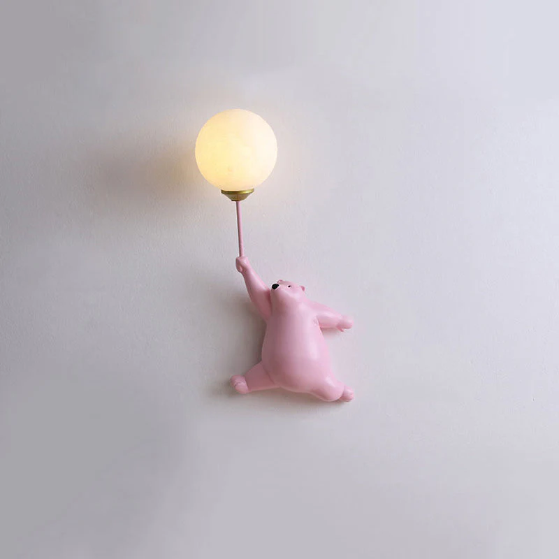 Cute Bear Wall Lamp Kids Room Balloon Light Decorative - Image 7