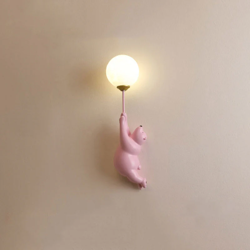 Cute Bear Wall Lamp Kids Room Balloon Light Decorative - Image 8