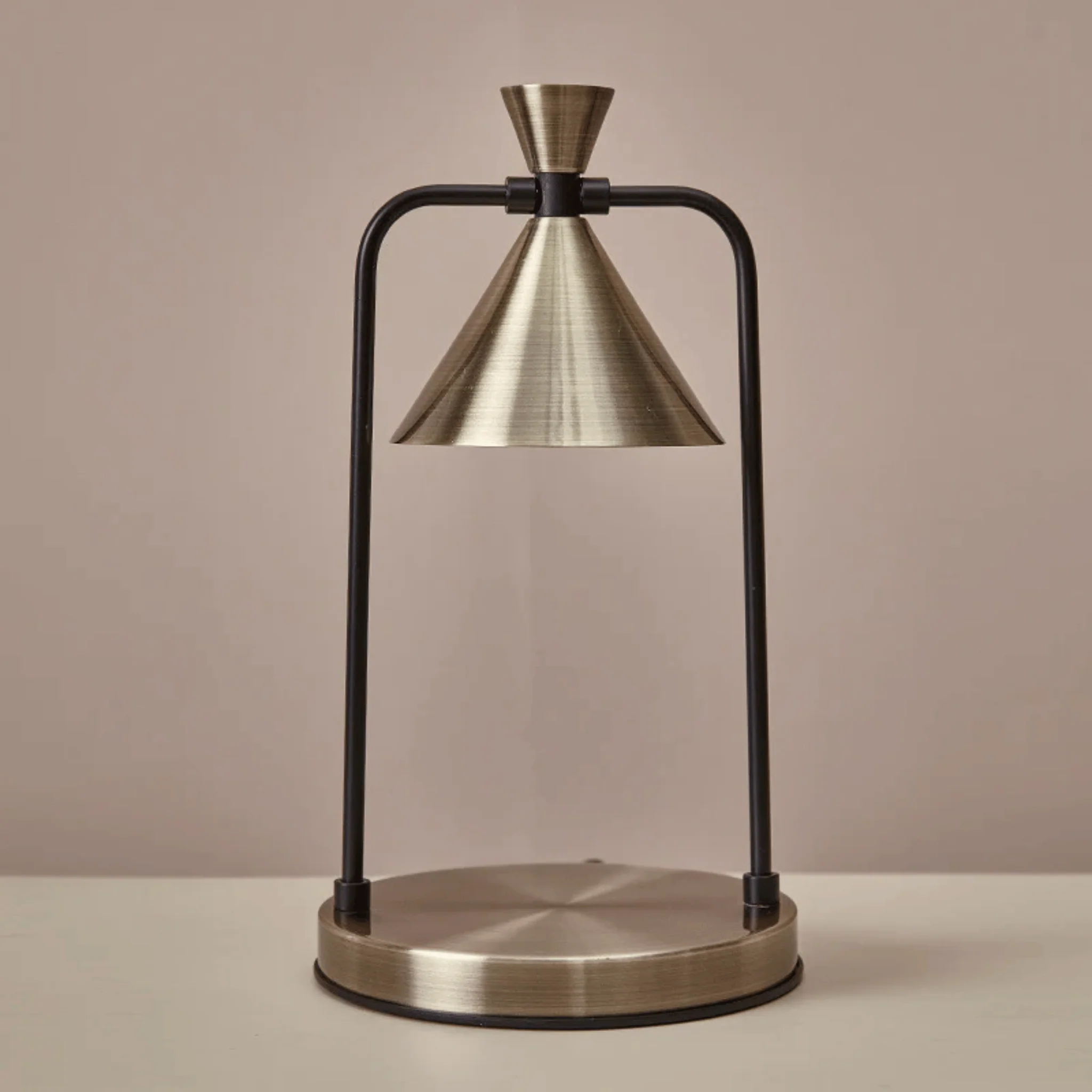 Electric Candle Warmer Lamp with Metal Frame and Cone Shade - Image 8