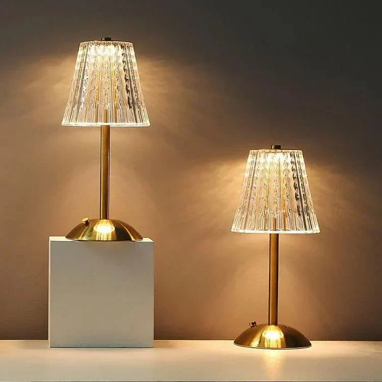 Elegant Touch-Activated Crystal Table Lamp with Gold Finish - Image 11