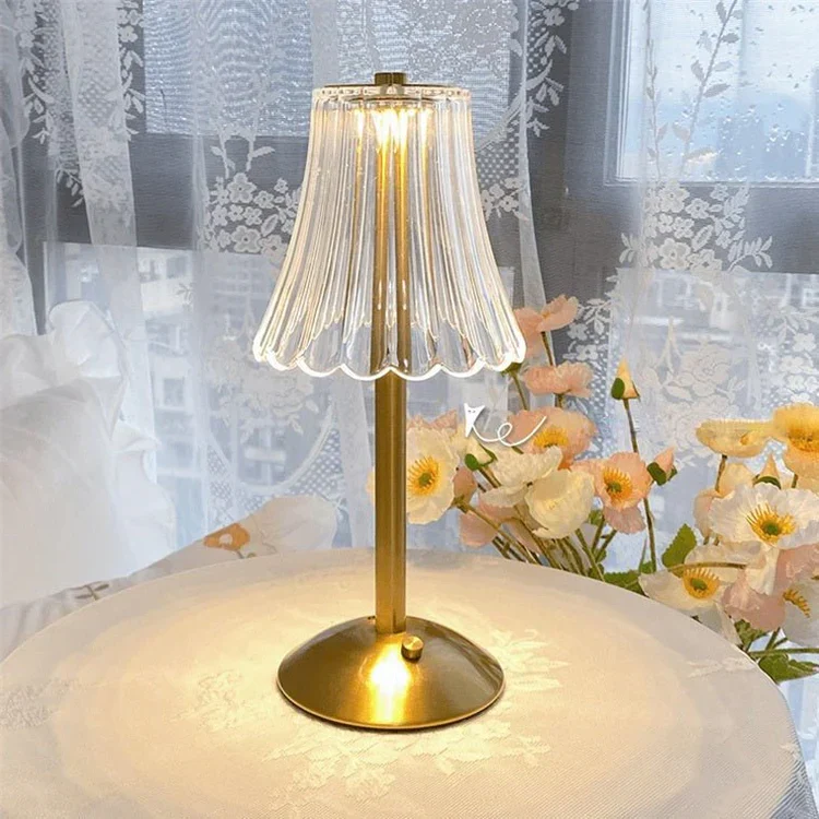 Elegant Touch-Activated Crystal Table Lamp with Gold Finish - Image 12