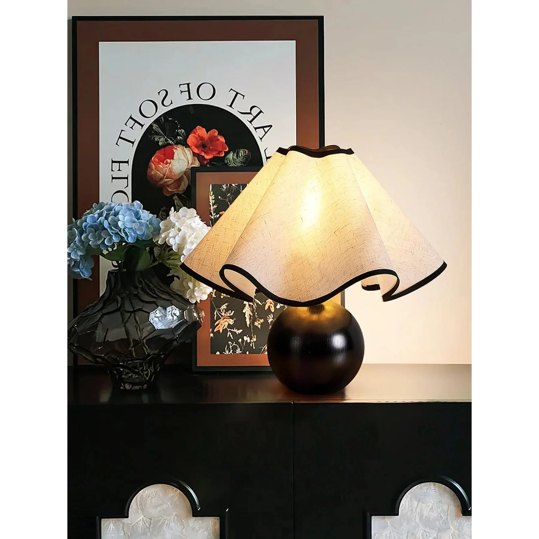 Elegant Wave Shade Table Lamp - Image 11