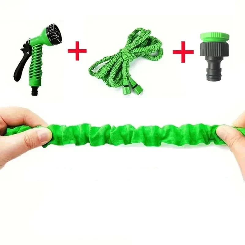 Flexible Garden Hose Pipe with Multi Spray Nozzle Tool - Image 3