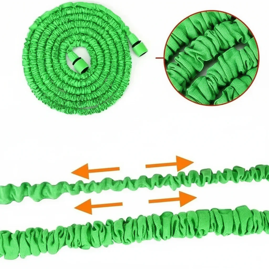 Flexible Garden Hose Pipe with Multi Spray Nozzle Tool - Image 6