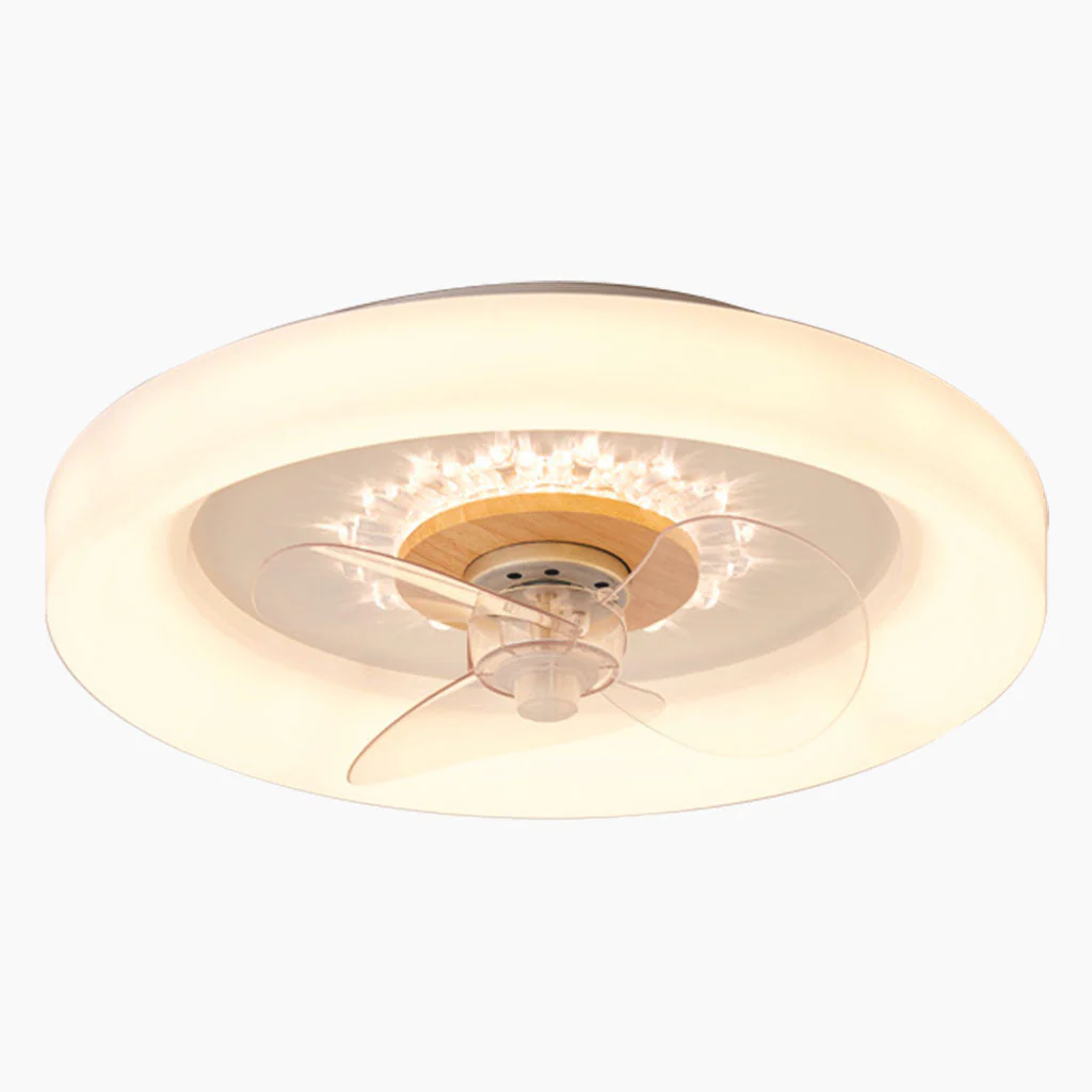 Flush Mount Three Blades Ceiling Fan with LED Ring - Image 7