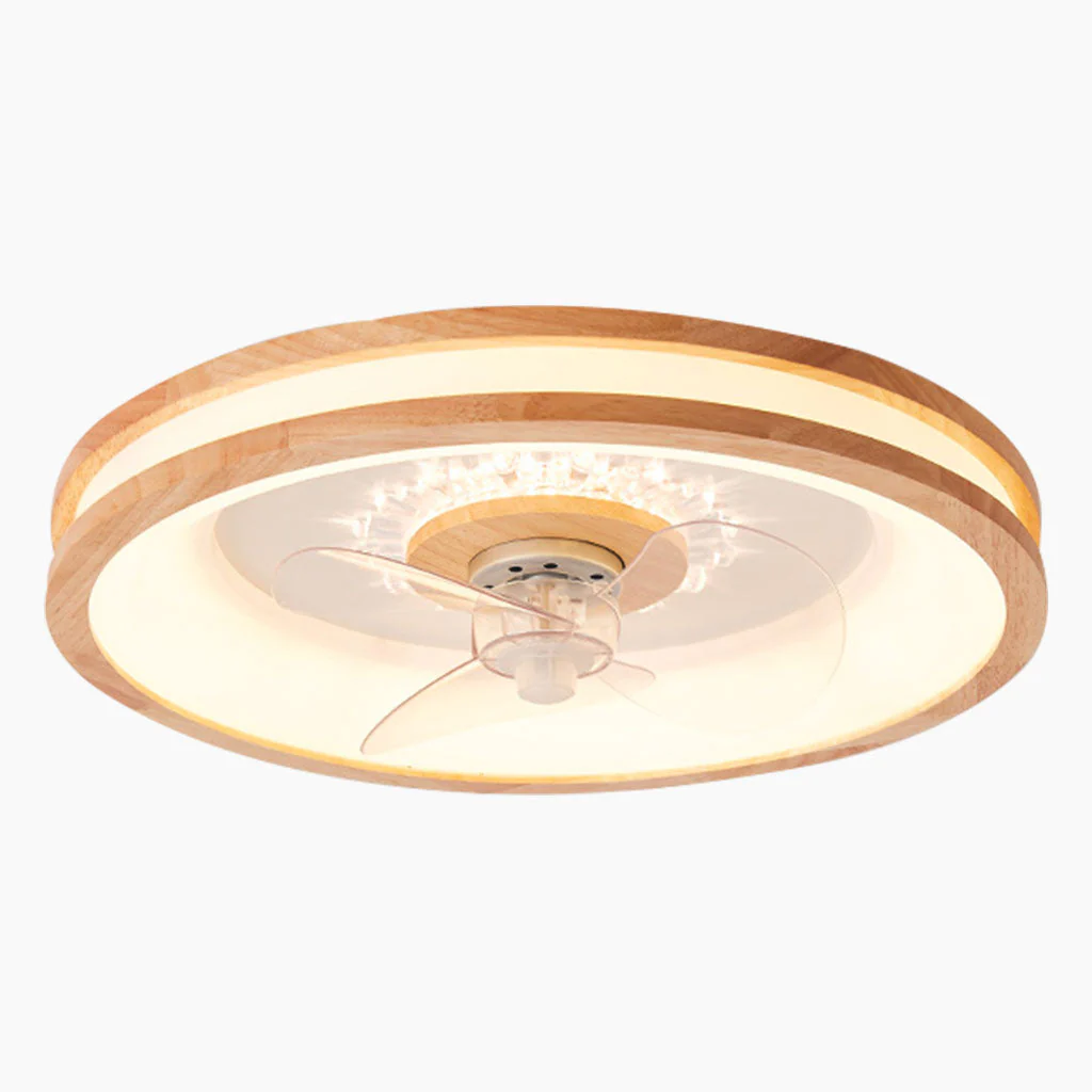 Flush Mount Three Blades Ceiling Fan with LED Ring - Image 8