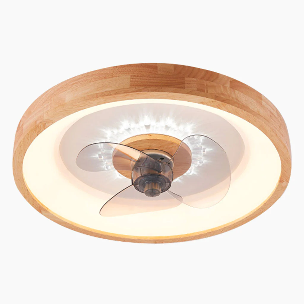 Flush Mount Three Blades Ceiling Fan with LED Ring - Image 9