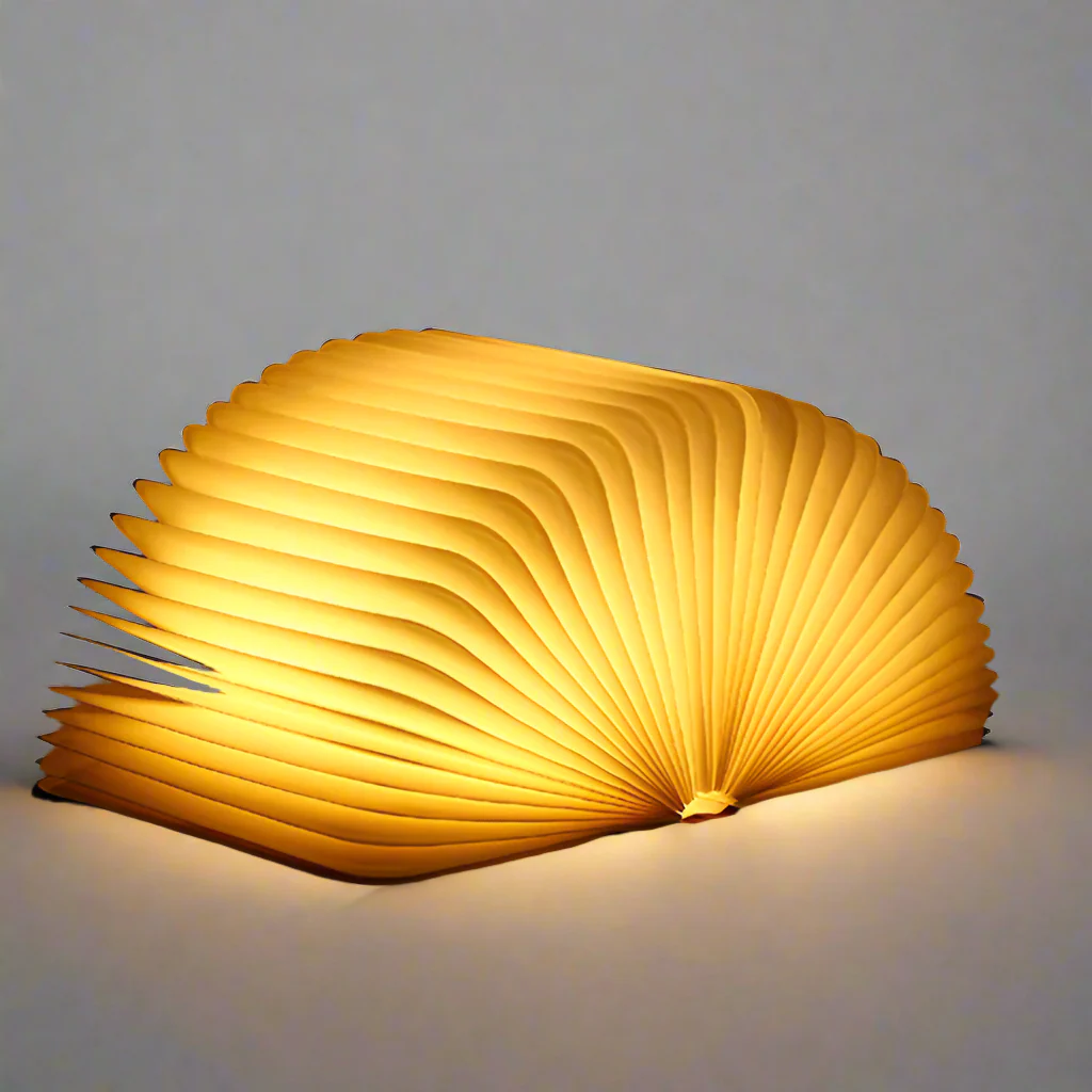 Folding Book LED Table Lamp with Warm Ambient Light - Image 5