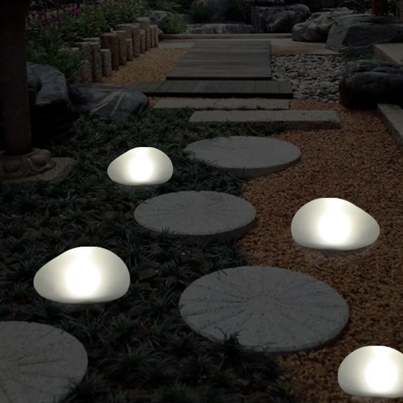 Frosted Glass-Look Solar Ground Light Compact Design