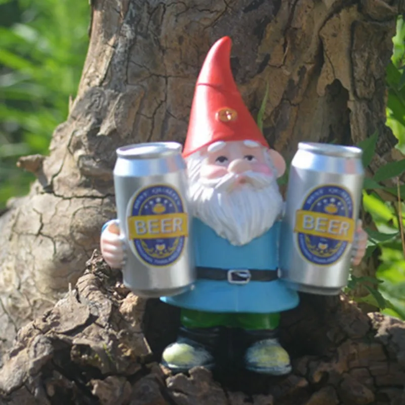 Garden Gnome Statue Holding Two Beer Mugs - Image 4