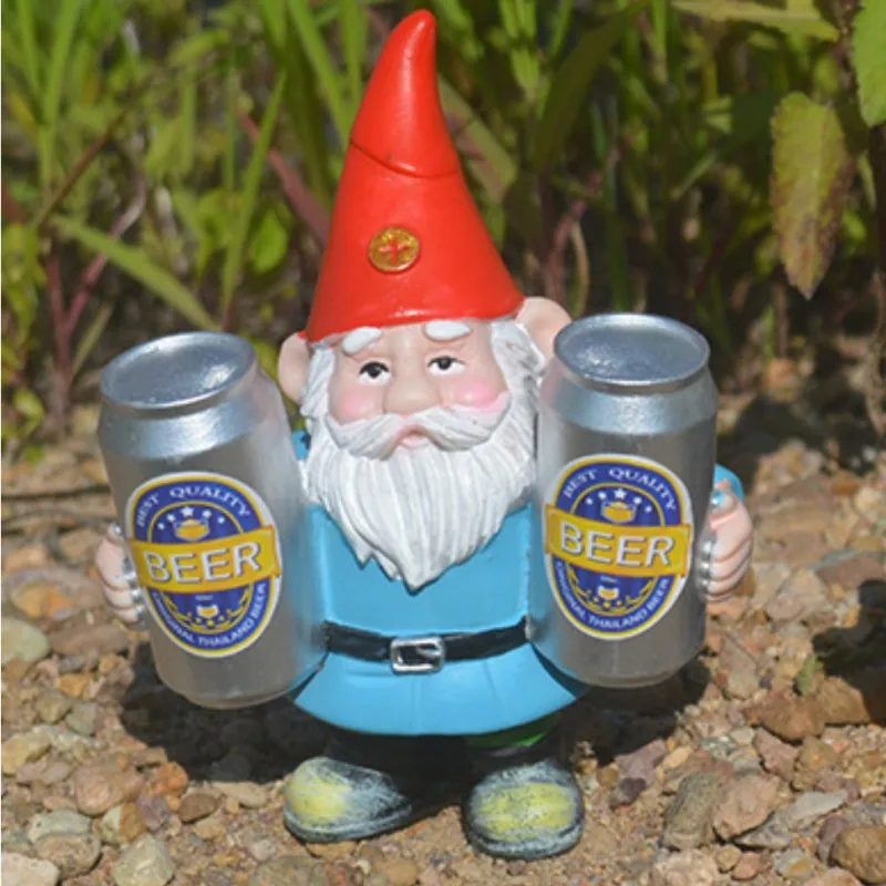 Garden Gnome Statue Holding Two Beer Mugs - Image 5