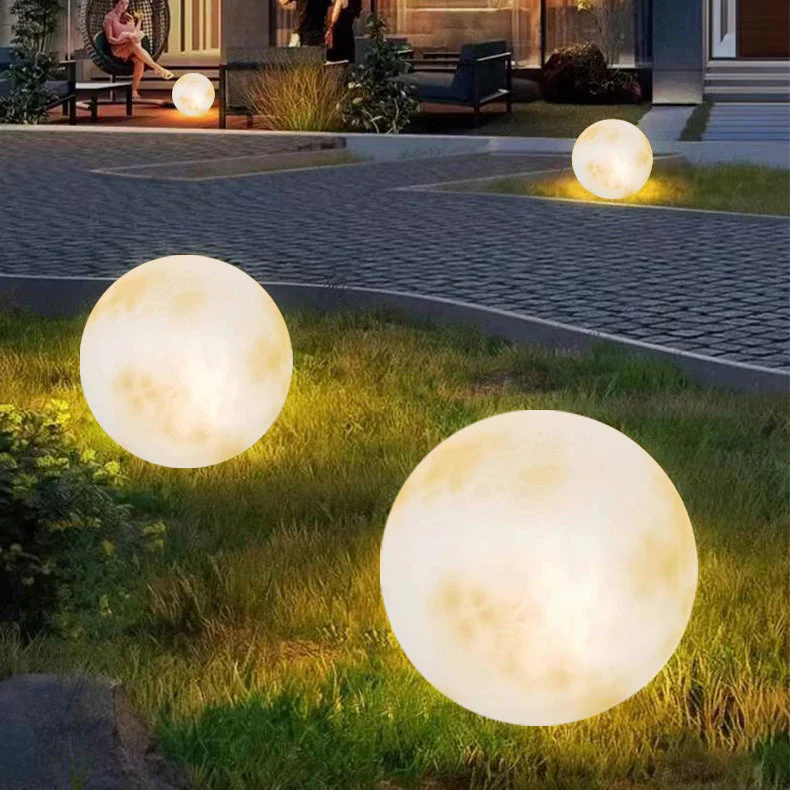Garden Solar Powered Moon Lamp - Image 3