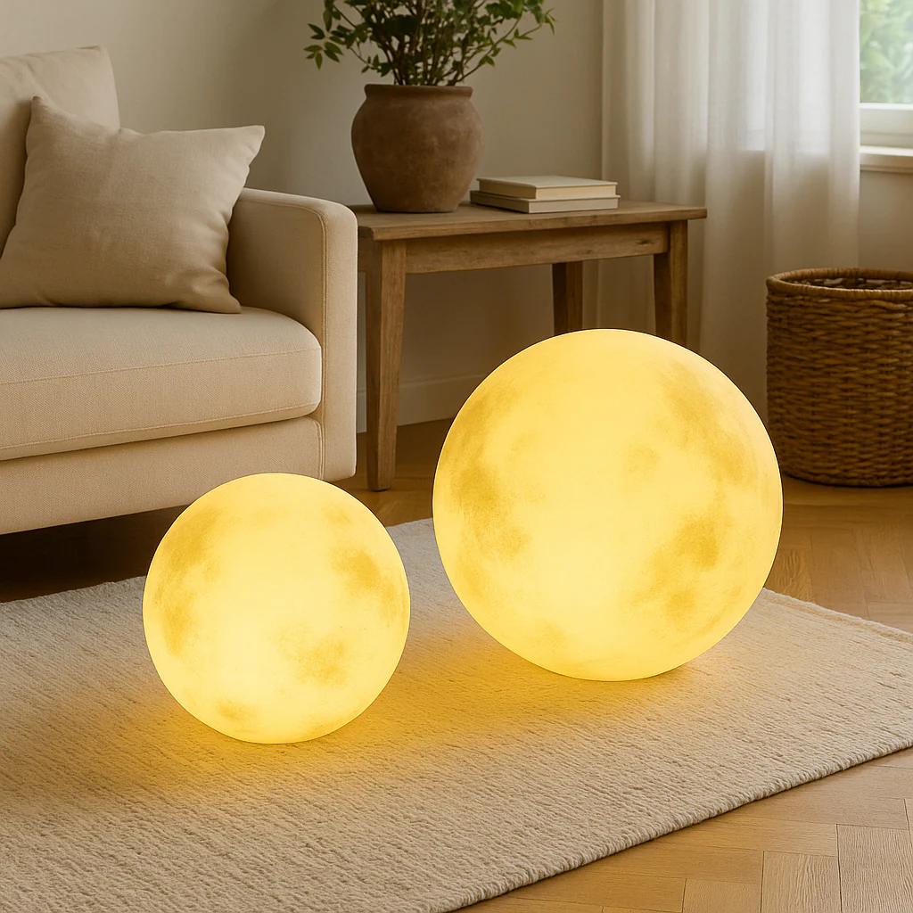 Garden Solar Powered Moon Lamp - Image 6