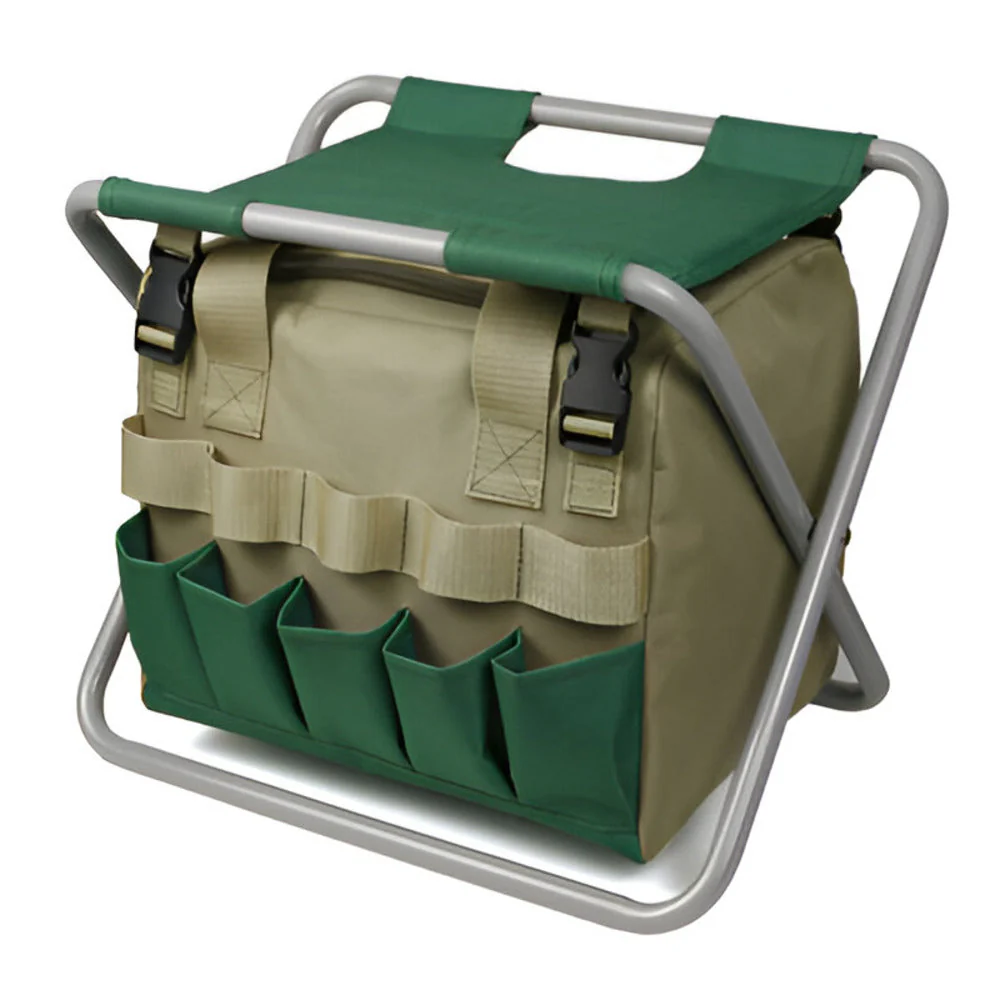 Garden Tool Set with Folding Stool and Carry Bag - Image 5