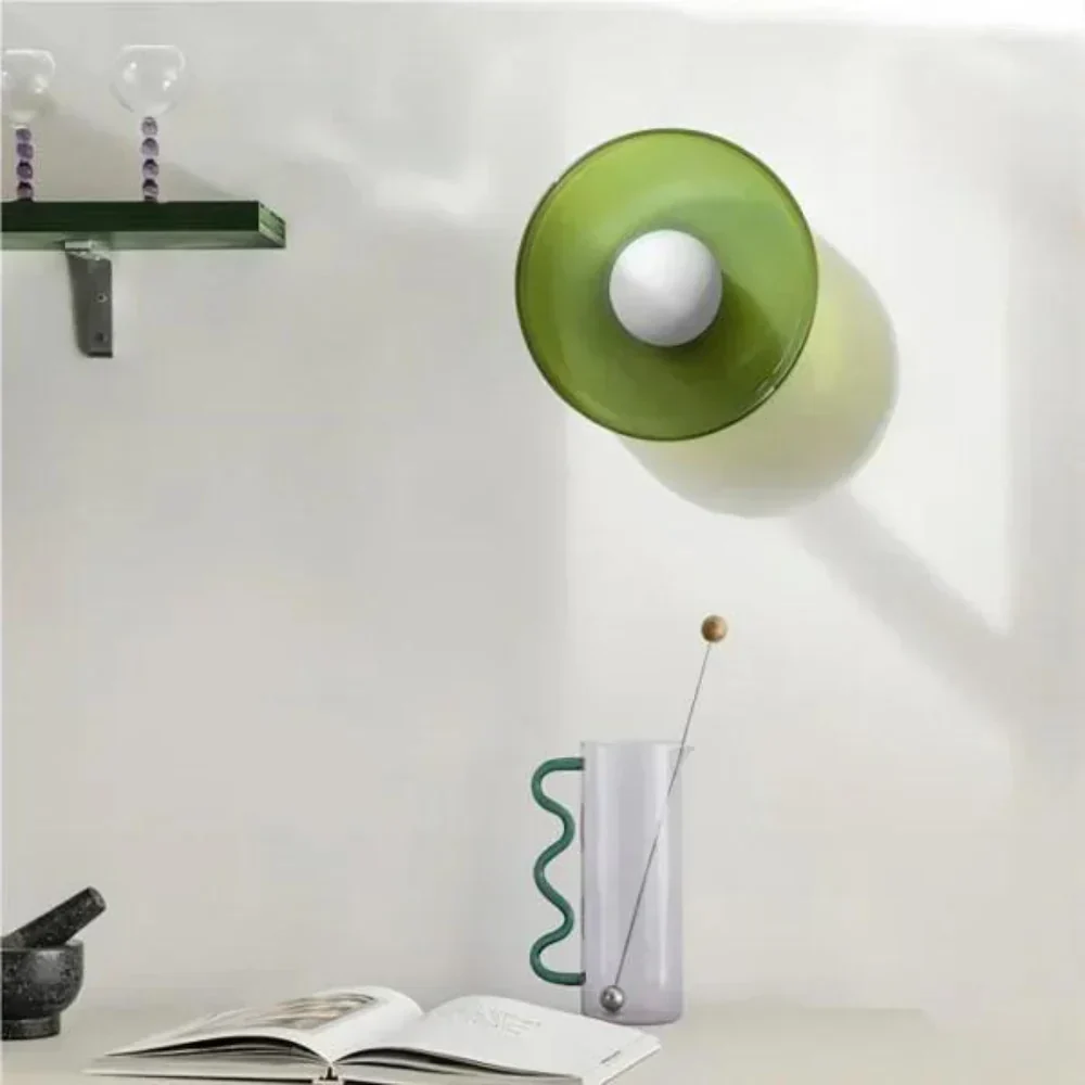 Glass Disc Ceiling and Wall Light with Central Globe - Image 16