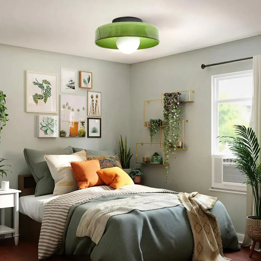 Glass Disc Ceiling and Wall Light with Central Globe - Image 18
