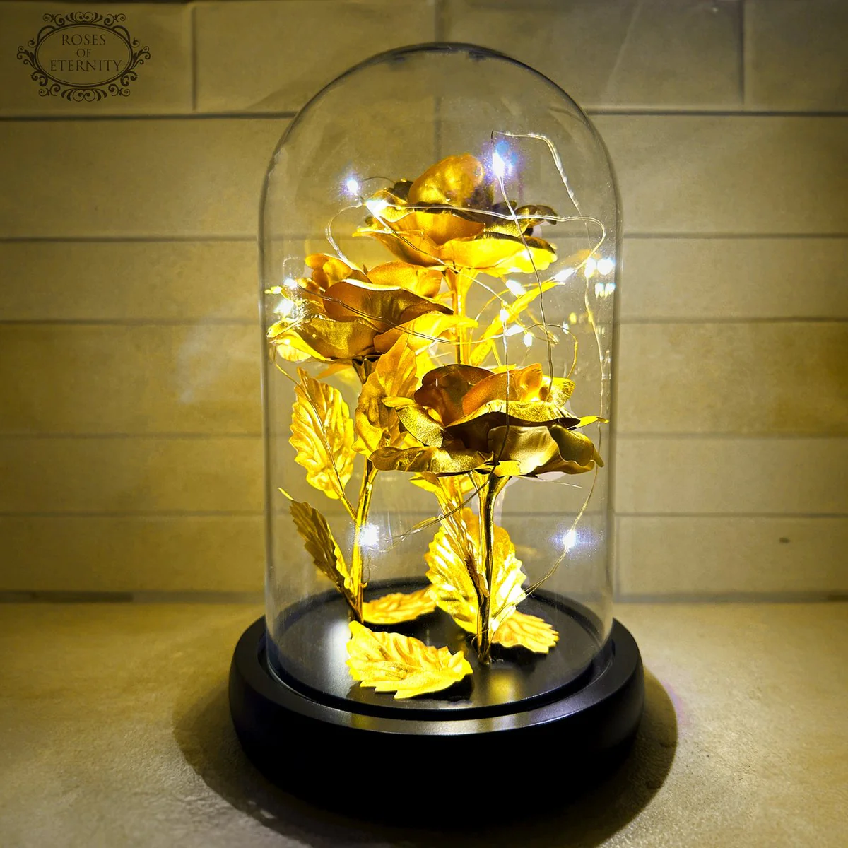 Glass Dome LED Rose Decorative Table Light - Image 6