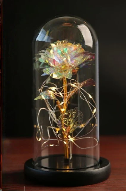 Glass Dome LED Rose Decorative Table Light - Image 7