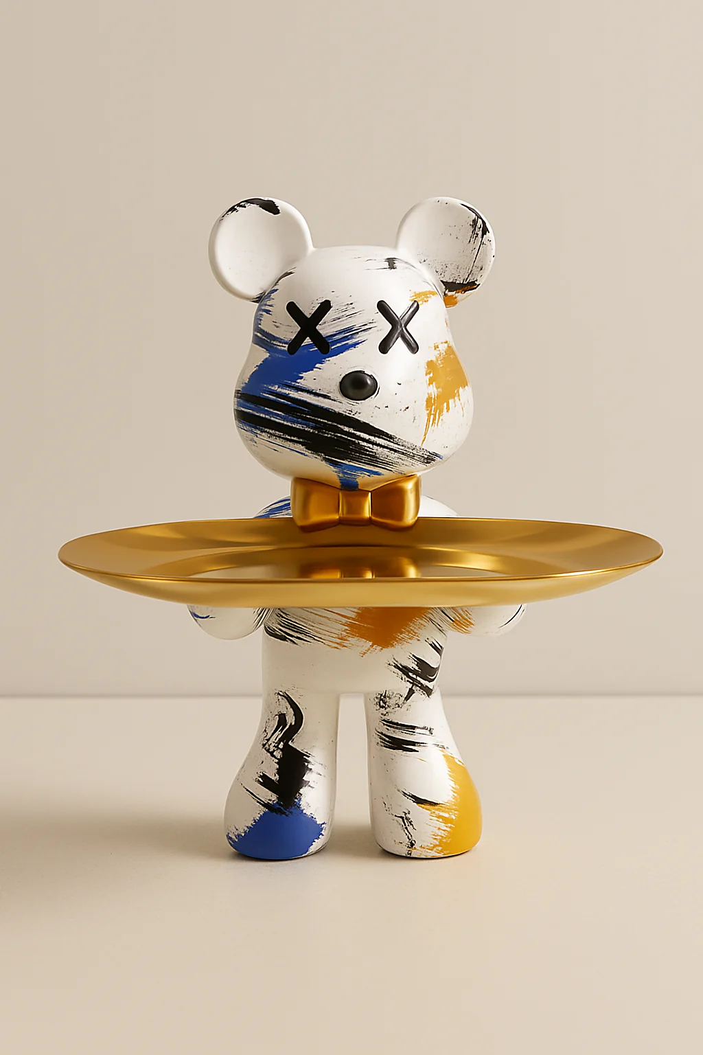 Graffiti Bear Ornament With Gold Tray Tabletop Figure - Image 10
