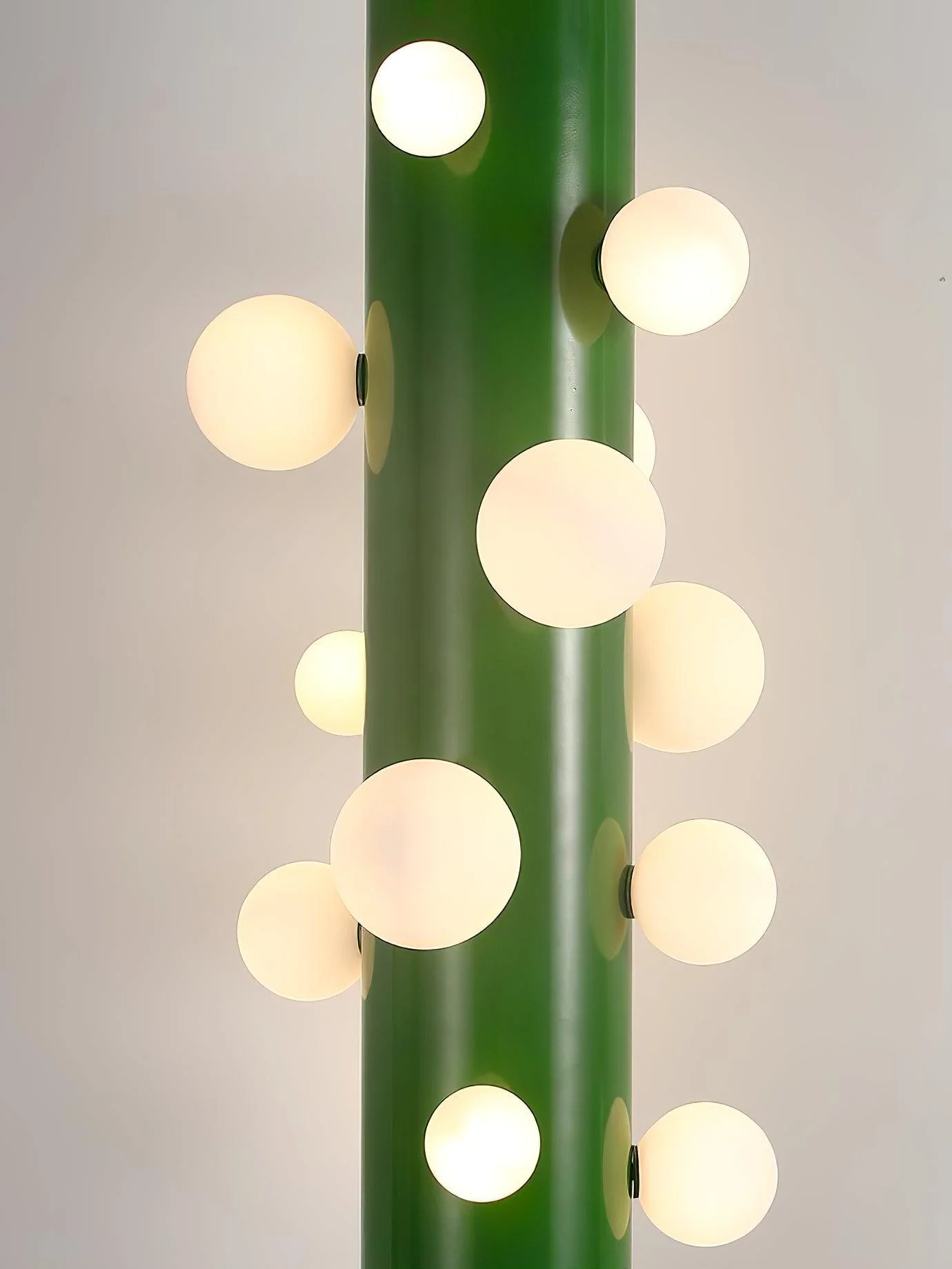 Green Floor Lamp with Vertical Column and Globe Lights - Image 25