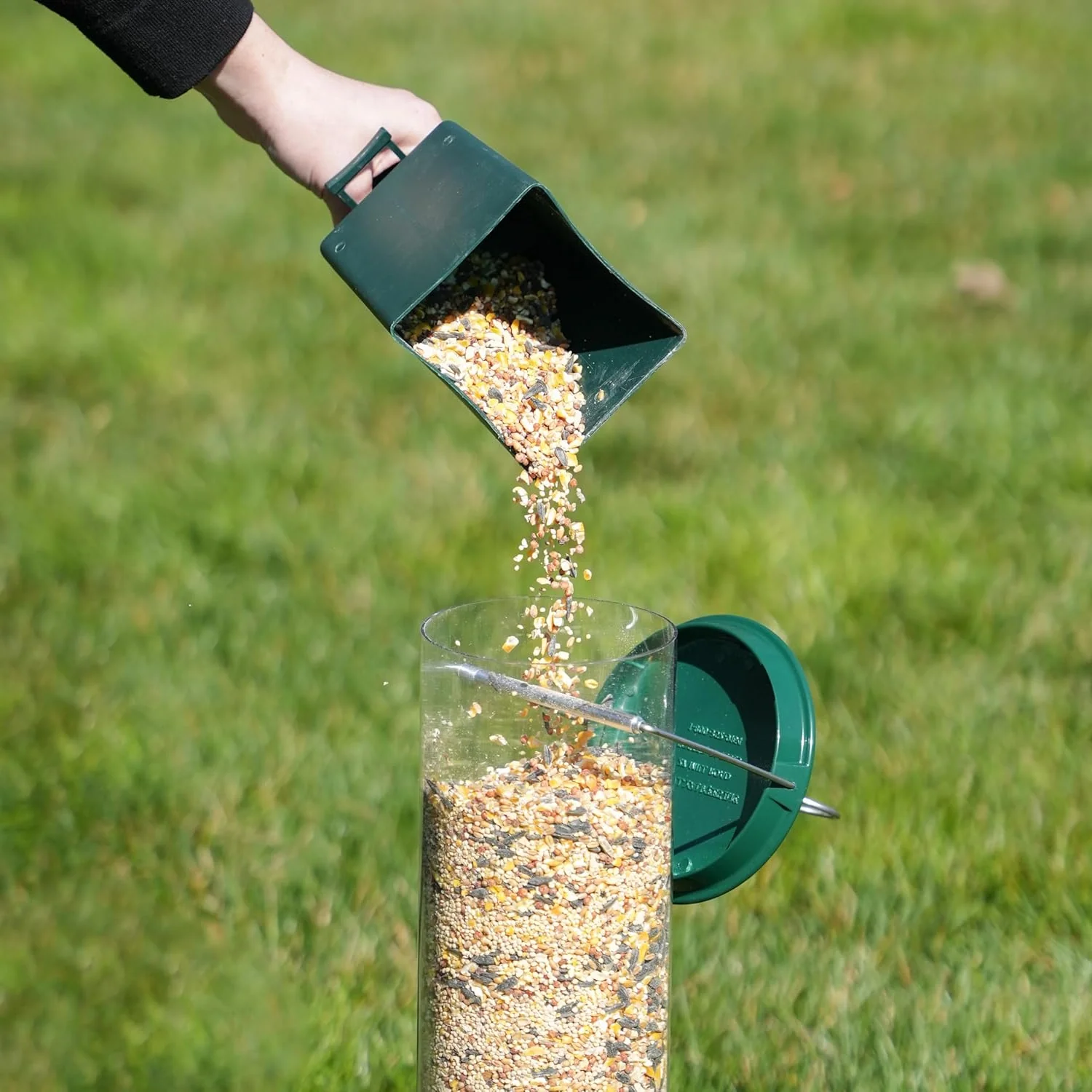 Hanging Bird Feeder with Squirrel Guard Seed Tube Feeder - Image 3