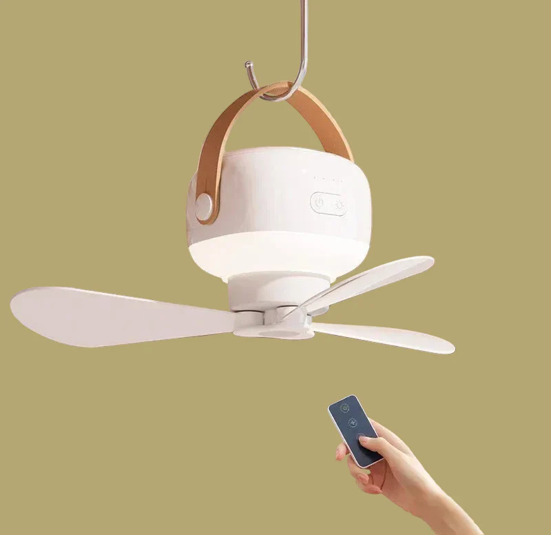 Hanging Ceiling Fan with LED Light and Remote Control - Image 3
