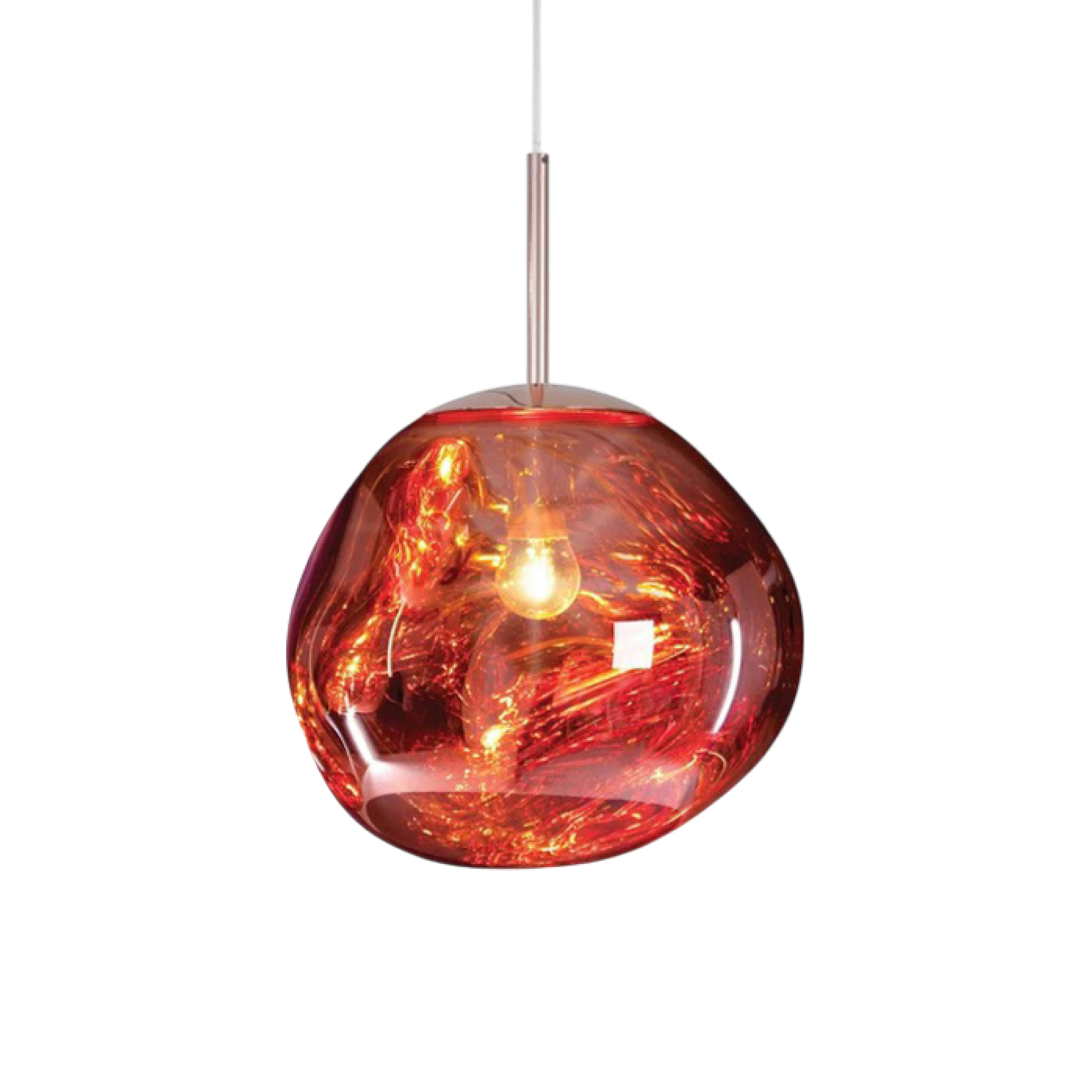 Hanging lamp with molten-style glass globe - Image 5