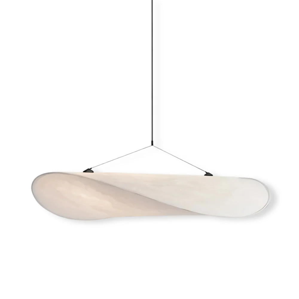 Hanging LED ceiling lamp with wave shaped panel - Image 17