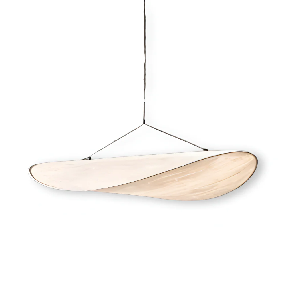 Hanging LED ceiling lamp with wave shaped panel - Image 18