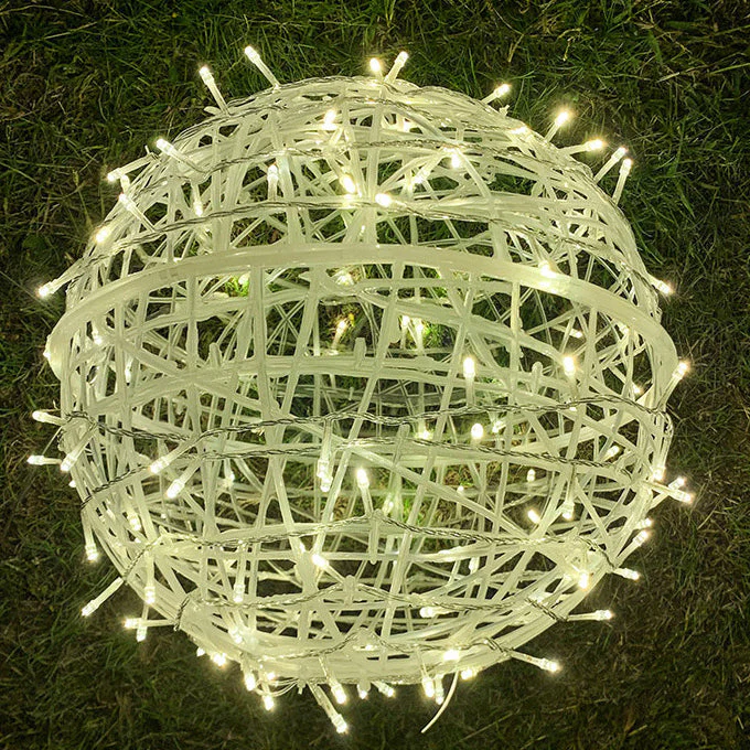 Hanging LED Sphere Lights with Metal Wire Ball Design - Image 10