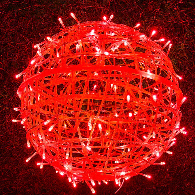 Hanging LED Sphere Lights with Metal Wire Ball Design - Image 12