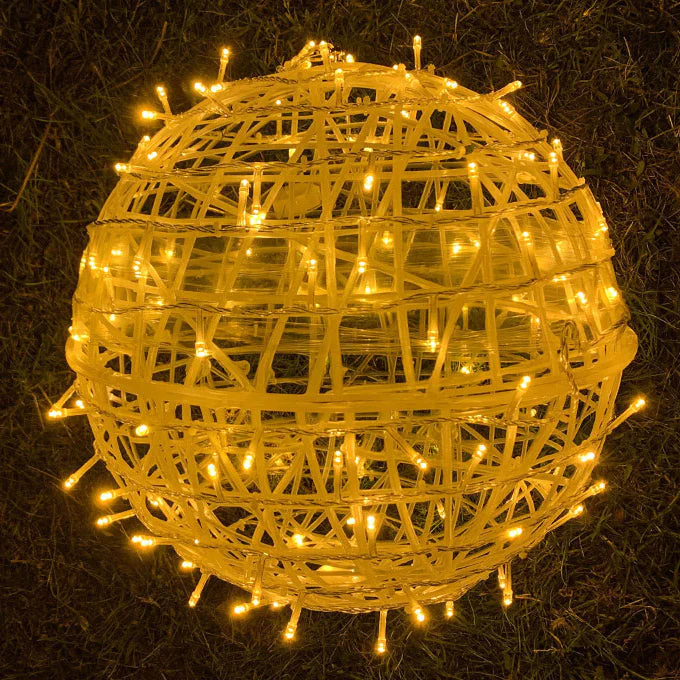 Hanging LED Sphere Lights with Metal Wire Ball Design - Image 13
