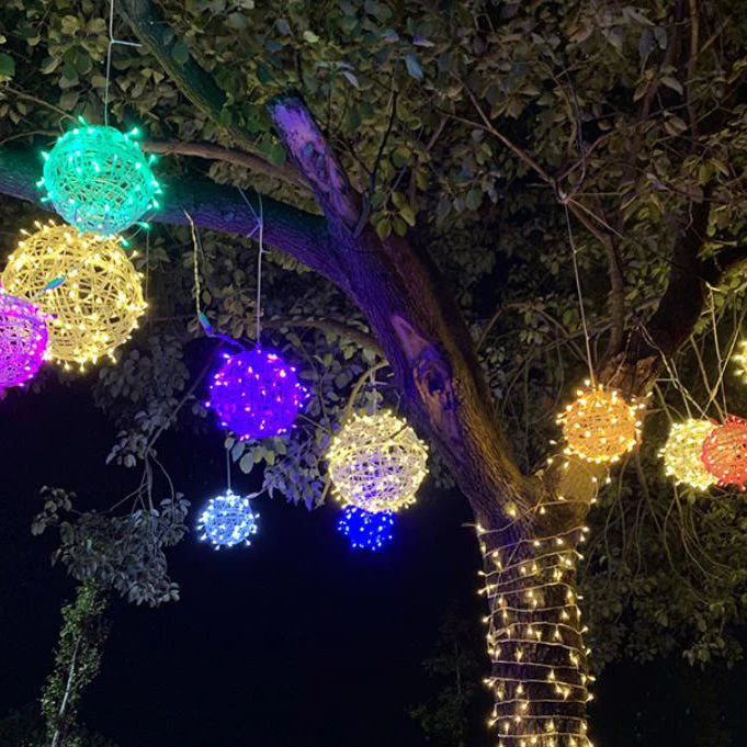 Hanging LED Sphere Lights with Metal Wire Ball Design - Image 15
