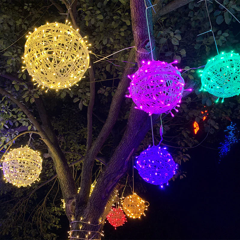 Hanging LED Sphere Lights with Metal Wire Ball Design - Image 19