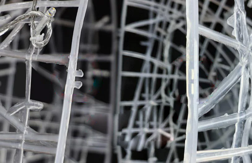 Hanging LED Sphere Lights with Metal Wire Ball Design - Image 6