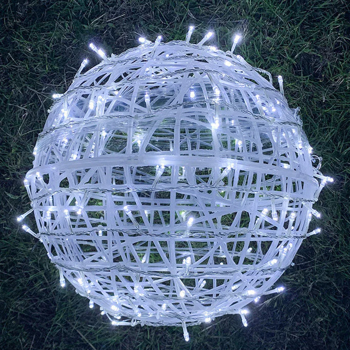 Hanging LED Sphere Lights with Metal Wire Ball Design - Image 8