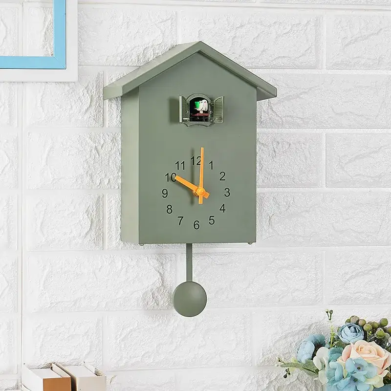 House Shaped Cuckoo Wall Clock with Pendulum