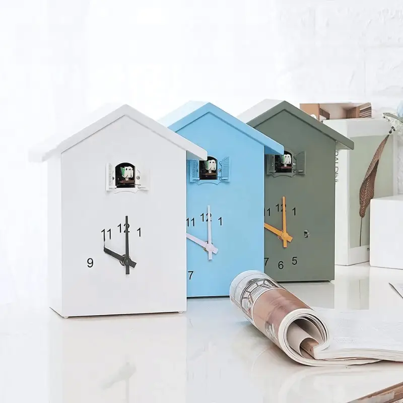House Shaped Cuckoo Wall Clock with Pendulum - Image 2